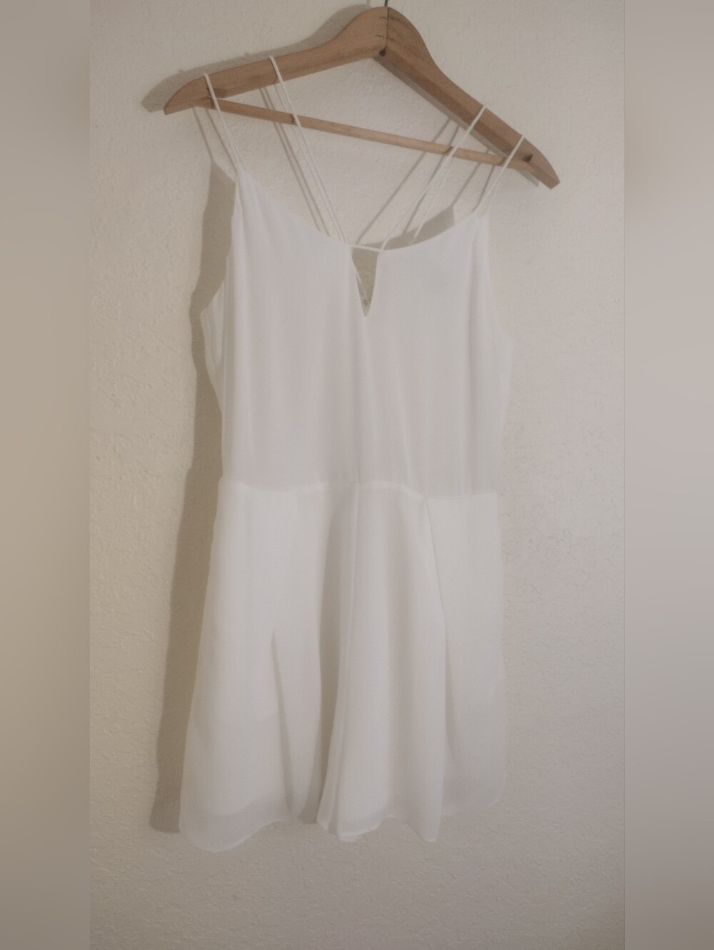 Naked Zebra White Spaghetti-Strap Romper - Picture 4 of 8